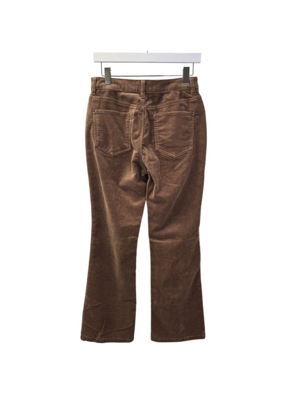 Quince Organic Stretch Corduroy Flare Pants in Warm Brown Size 4 - Picture 2 of 7